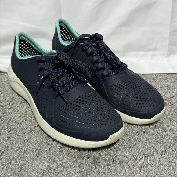 CROCS Shoes - Crocs Lite Ride Shoes Womens Size 10 Blue Pacer Lace Up Sneakers 205234